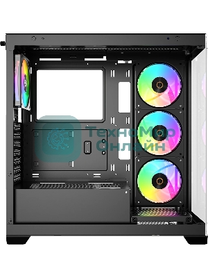Компьютерный корпус Ocypus Gaммa C72 BK ARGB ATX/win/black/4 ARGB fans/no PSU/Tempered Glass