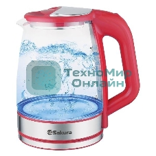 Чайник электрический Sakura SA-2722R (2.2) стекл подсв