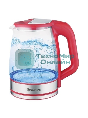 Чайник электрический Sakura SA-2722R (2.2) стекл подсв