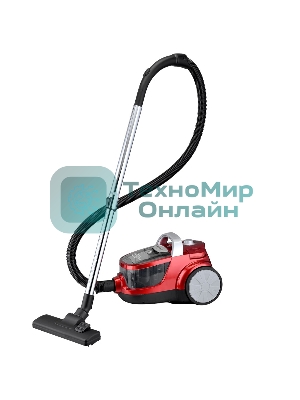 Пылесос Delta LUX DL-0836 красный, 450/2600 Вт, уборка сухая, пылесборник контейнер 2 л