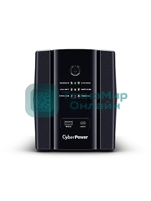 Источник бесперебойного питания CyberPower UT2200EG ИБП Line-Interactive, Tower, 2200VA/1320W USB/RJ11/45/USB charger A/C (4 EURO) NEW, 12В/9 Ач х 1