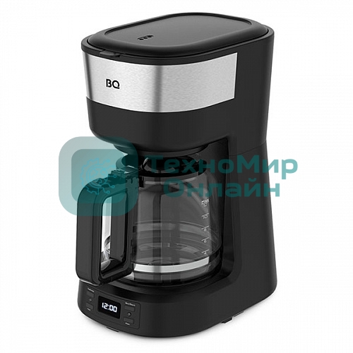 Кофеварка капельная BQ CM1000 черный-стальной, исп. кофе - молотый, 1.2 л, 900 Вт.