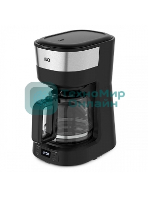 Кофеварка капельная BQ CM1000 черный-стальной, исп. кофе - молотый, 1.2 л, 900 Вт.