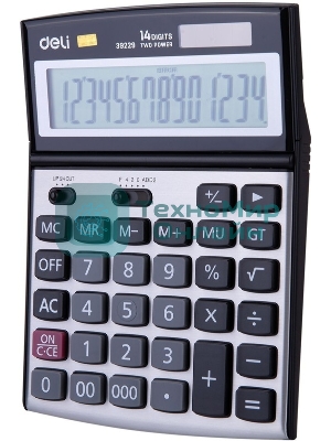 Калькулятор настольный Deli E39229 серебристый 14-разр.