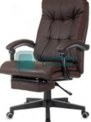 Кресло Бюрократ CH-824MSG-BF коричневый, экокожа