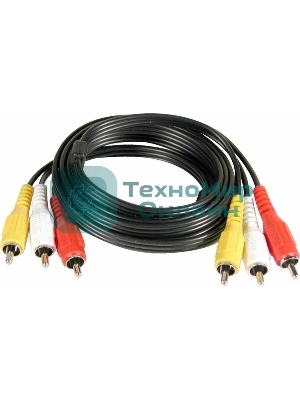 Кабель Exployd EX-K-1482 3 RCA - 3 RCA черный 3м