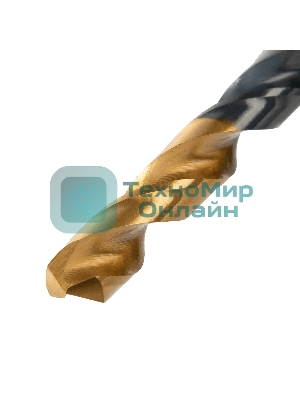 Набор сверл по металлу Denzel 2-3-4-5-6-8 мм, HSS-Tin, Golden Tip, 6 шт