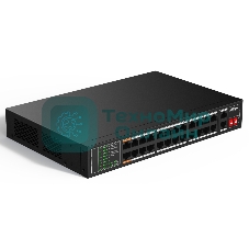 Коммутатор Dahua DH-SF1026LP, 24×100 Мбит/с + 2×1 Гбит/с, управляемый