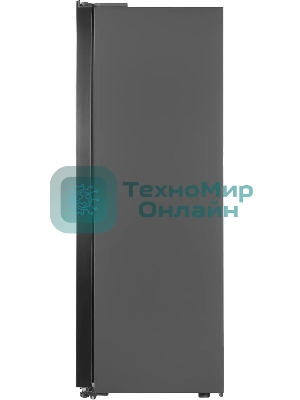 Холодильник Hyundai CS55023F нержавеющая сталь двухкамерный 347/185 л морозилка слева, No Frost, Side by Side