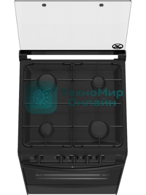 Плита газовая Дарина 1B GM441 002 At антрацит, конфорок 4, духовка 50 л, 50 см x 85 см x 51 см