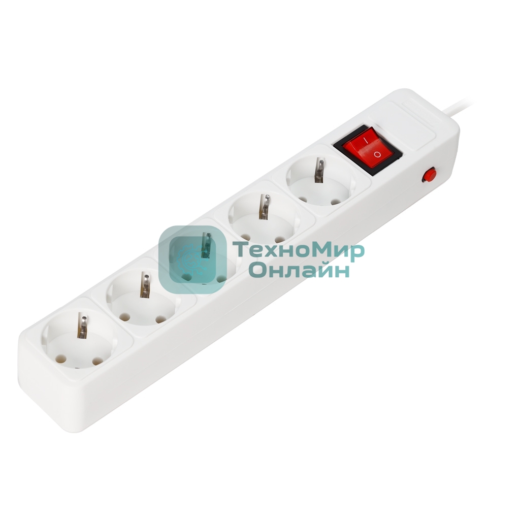 Сетевой фильтр Smartbuy (SBSP-5-18-W) 5 гн х 1,8 м белый