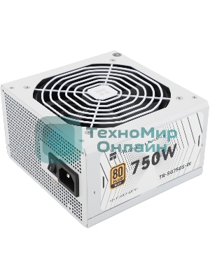 Блок питания 750W/Power Supply Thermalright, 750W 80+ Gold (ATX, 3.1, PCIe 5.1, Non-modular, 1x24(20+4)pin, 1xCPU 8(4+4)pin, 2xPCIe*2 8(6+2)pin, 5xSATA3, 1x12+4pin (12VHPWR PCIe 5.1 12+4pin 600mm), 3xMOLEX4pin, Active, 120x120мм, 150x140x86mm, APFC, white)