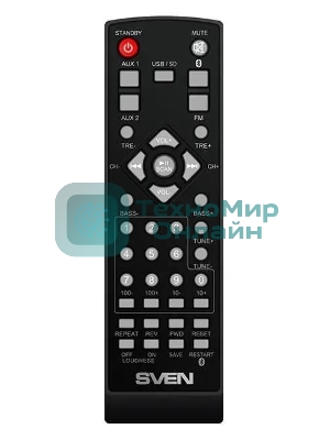 Акустическая система 2.0 SVEN MC-10, чёрный, мощность 2x25Вт (RMS), FM-тюнер, USB/microSD, дисплей, пульт ДУ, Bluetooth SVEN MC-10, чёрный, акустическая система 2.0, мощность 2x25Вт (RMS), FM-тюнер, USB/microSD, дисплей, пульт ДУ, Bluetooth