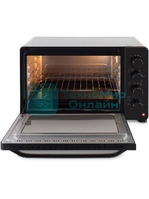 Мини-печь Hyundai MIO-HY081 38 л, 2000 Вт, серебристый/черный