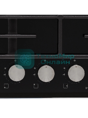 Газовая варочная поверхность Krona HAGEL 45 BL W черный