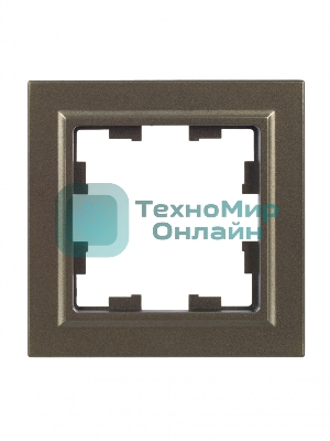 Рамка 1-местная IEK BRITE РУ-1-БрШ шампань