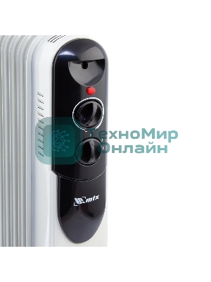 Обогреватель масляный MTX OCH-2000, белый, 2000 Вт, 20 м2, термостат