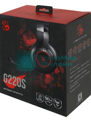 Гарнитура Bloody G220S чёрный, проводная, подсветка