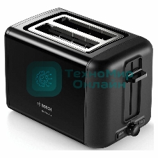 Тостер Bosch TAT3P423 черный, 970 Вт, 2 слота