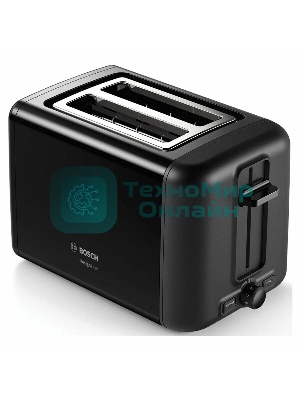 Тостер Bosch TAT3P423 черный, 970 Вт, 2 слота