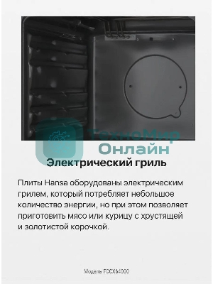 Плита электрическая Hansa FCCX64000 серебристый, конфорок 4 шт, духовка 69 л, 60 см x 85 см x 60 см