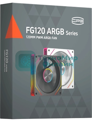 Вентилятор для корпуса PcCooler FG120R Reverse ARGB 120х120x25 черный 4-pin 28.4дБ (FG120R ARGB BK) Ret