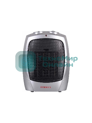 Тепловентилятор EUROLUX ТВК-EU-1, серый, 1800 Вт, 22 м2, термостат, 3 режима 67/2/6