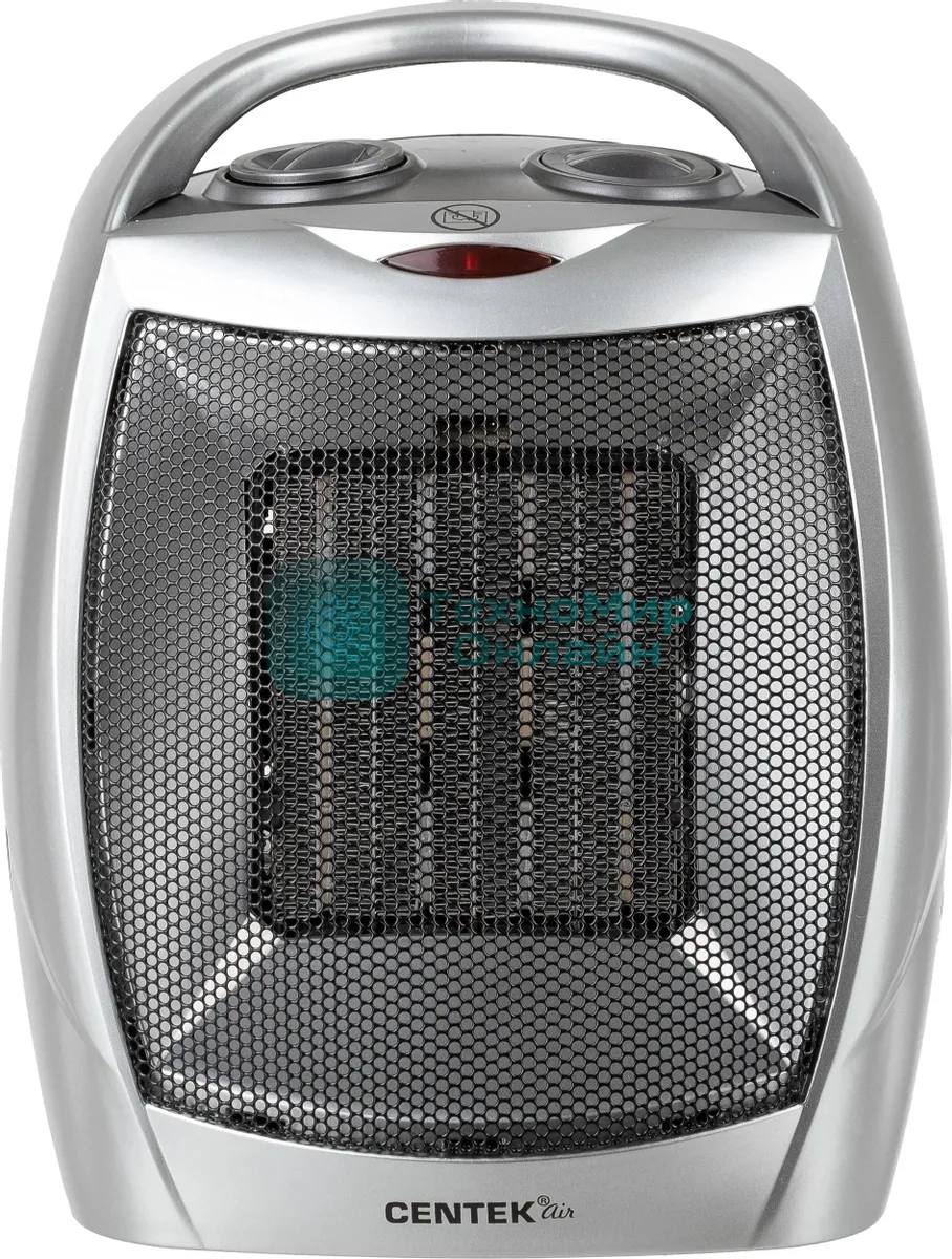 Тепловентилятор Centek CT-6020 серый, 750/1500 Вт, 15 м2, термостат