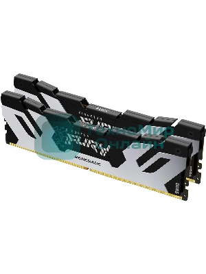 Оперативная память Kingston Fury Renegade, DDR5, 32Gb (2x16Gb), 7600MHz, CL38, DIMM, с радиаторами, серебристый/черный
