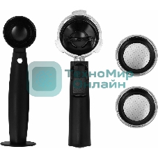 Кофеварка рожковая Vitek Metropolis VT-8489 черный/нержавеющая сталь, 1,5 л, 1250Вт, 15 бар