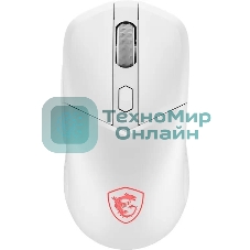 Мышь беспроводная/проводная MSI VERSA 300 белый, 8000 dpi, радиоканал, Bluetooth, USB, кнопки - 6
