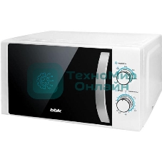Микроволновая печь BBK 20MWS-711M/WS C белый/серебристый, 20 л, 700 Вт, переключатели - поворотный механизм
