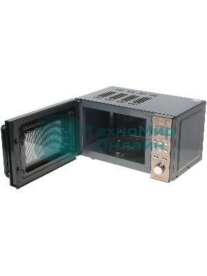 Микроволновая печь Centek CT-1584 черный/золотистый, 20 л, 700 Вт, переключатели - кнопки, поворотный механизм