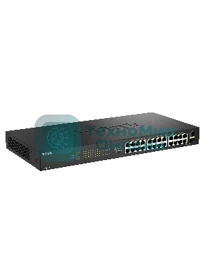 Коммутатор D-Link DGS-1026P/A1A, 24×1 Гбит/с + 2×1 Гбит/с SFP, неуправляемый