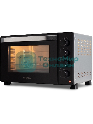 Мини-печь Hyundai MIO-HY081 38 л, 2000 Вт, серебристый/черный