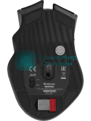 Мышь беспроводная Defender Kronos GM-695 черный, 1600 dpi, радиоканал, USB, кнопки - 7