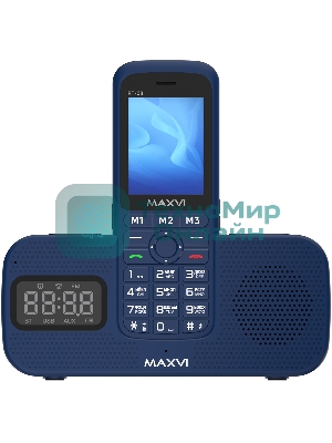 Мобильный телефон Maxvi RT-03 + док-станция, синий