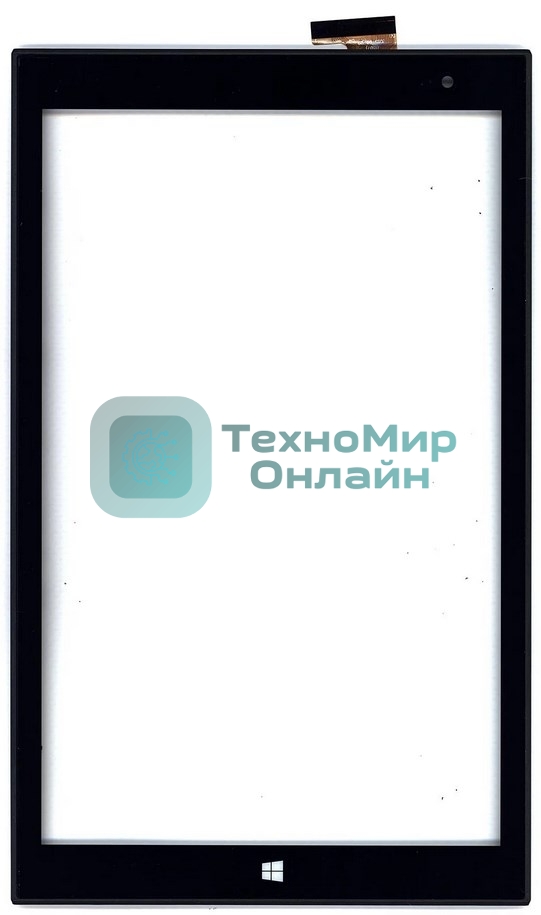 Сенсорное стекло (тачскрин) для Irbis TW43, черное с рамкой