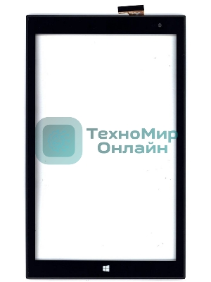 Сенсорное стекло (тачскрин) для Irbis TW43, черное с рамкой