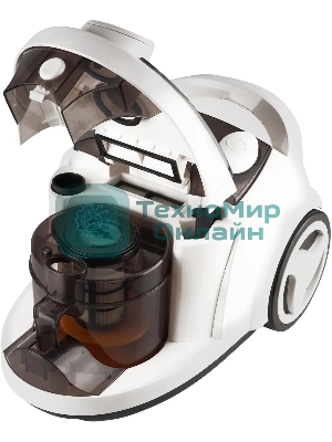 Пылесос Coolfort CF-3040 белый, 250/1800 Вт, уборка сухая, пылесборник контейнер 2 л