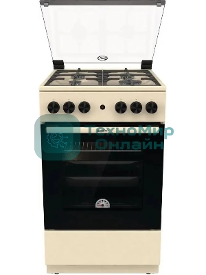 Плита газовая Gorenje GG5A21BEF бежевый, конфорок 4 газовых, духовка 70 л, 50 см x 85 см x 59.4 см