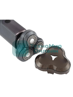 Электробритва роторная Hyundai H-SH8080 реж.эл.:3 питан.:аккум. серебристый