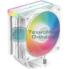 Кулер для процессора DEEPCOOL AG400 WH ARGb V2 белый 120мм алюминий+медь 2100rpm 31.6db 4-pin 220W 152мм