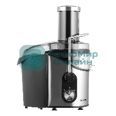 Соковыжималка Centek CT-1212 стальной/чёрный, центробежная, 1200 Вт, 1100 мл, механическое