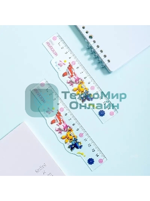 Линейка Deli Super Wings EH658 пластик дл. 15 см ассорти