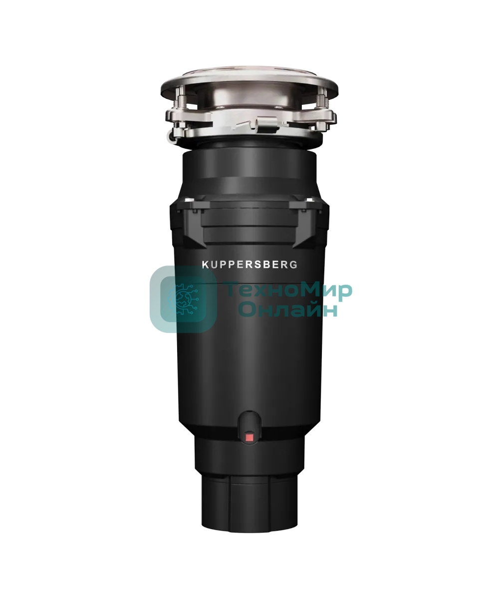 Измельчитель пищевых отходов Kuppersberg WSS 550 B, High-Tech, мощность 550 Вт, 3400-3800 об/мин, защита от перегрева, авто выключение, DC мотор, уровень шума 75 дБ, черный