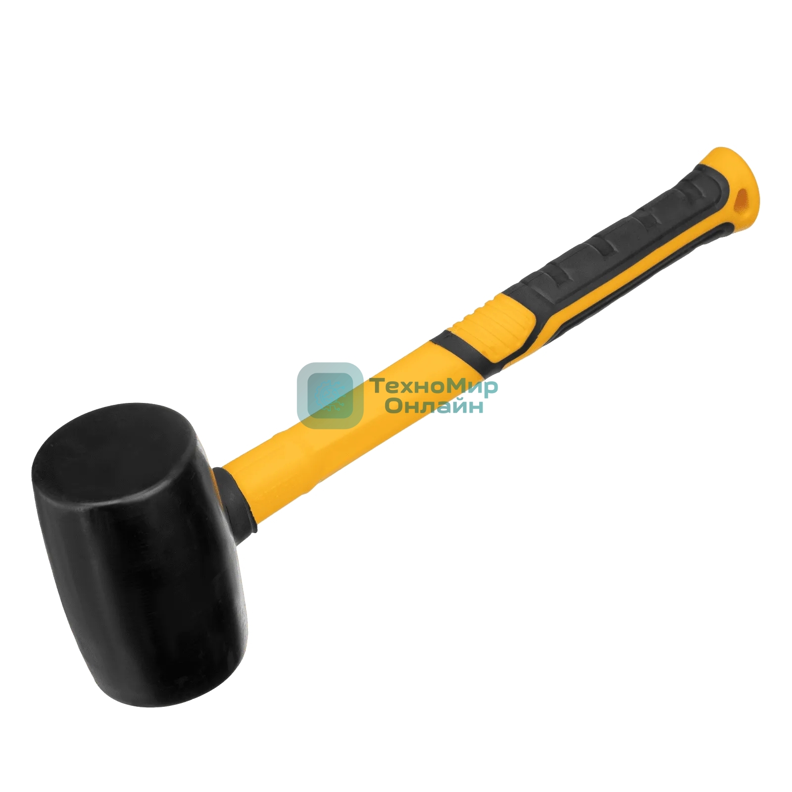 Киянка резиновая Denzel 450 г, черная, фибергласовая рукоятка c TPR покрытием