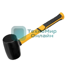 Киянка резиновая Denzel 450 г, черная, фибергласовая рукоятка c TPR покрытием