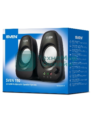 Портативная акустика SVEN 190, черный (6 Вт, питание USB)