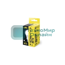 Лампа светодиодная IEK LLE-A60-7-230-40-E27 ECO A60 7Вт грушевидная 4000К белый E27 633лм 230-240В